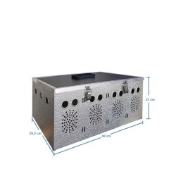 Aluminiums Transportkasse til duer - 4 rum