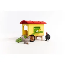 Schleich Mobilt hnsehus med hne, hane, kylling og g