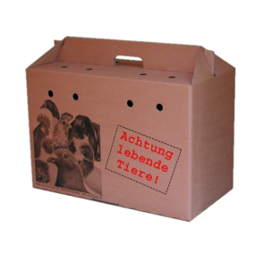 Transportkasse i Pap til store dvrghns, store kaniner, hns og nder