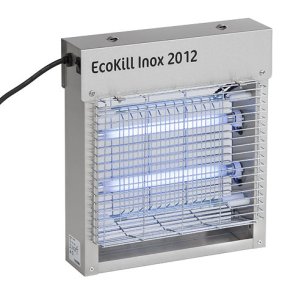 EcoKill Inox insektfanger – rustfri fluefanger til 80 m med UV-lys og opsamlingsbakke