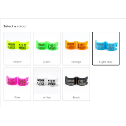 Fodringe / Bndringe med valgfri tekst - 50 stk. - Mange strrelser