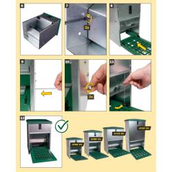 Foderautomat - Rottesikret - 12/20 kg. - Ekstra rotteskrm