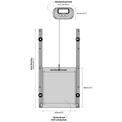 ChickenGuard PRO Aut. bne-/Lukke Automatik MED HNSELEM