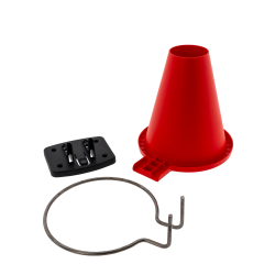 Slagtetragt plast m. v�gbeslag - � 20 cm.