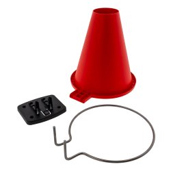 Slagtetragt plast m. v�gbeslag - � 25 cm.