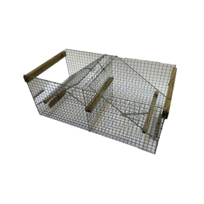 Skadeflde og krageflde i galvaniseret jern med to rum