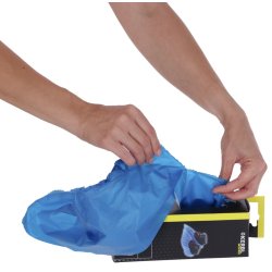 Plast Overtr�kssko / Skoovertr�k - Bl� - EasyOut - �ske med 40 stk. / 20 par