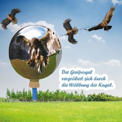 Fugleskrmmer / Rovfugleskrmmer "Kugle" -  30 cm.