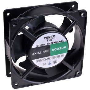 Ventilator - Sort (12x12 cm.)