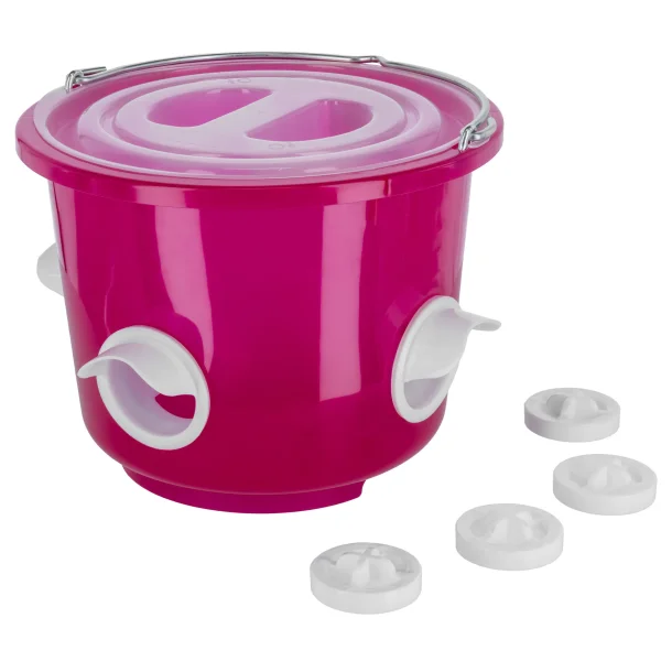 Foderspand med 4 spisehuller - 10 kg. - "Kalle"