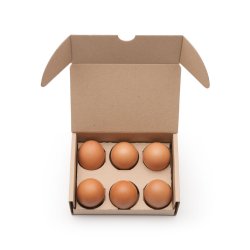 ggekasse i pap / Pap ggekasse/ bakke til 6 g