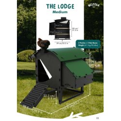 H�nsehus - Nestera Lodge Medium - 5-8 h�ns